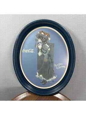 VTG 1991 Coca Cola Tray  1912 Calendar Girl